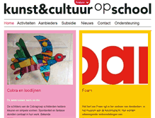 Tablet Screenshot of kunstencultuuropschool.nl